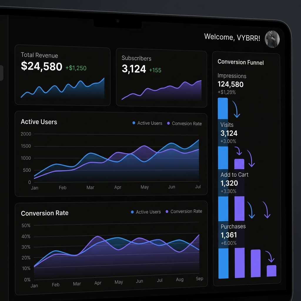 VYBRR Conversion and Leads Analytics Mockup